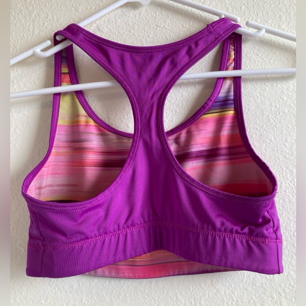 C9 by Champion Reversible Striped/Purple Sports Bra Size S/M - Picture 9 of 9